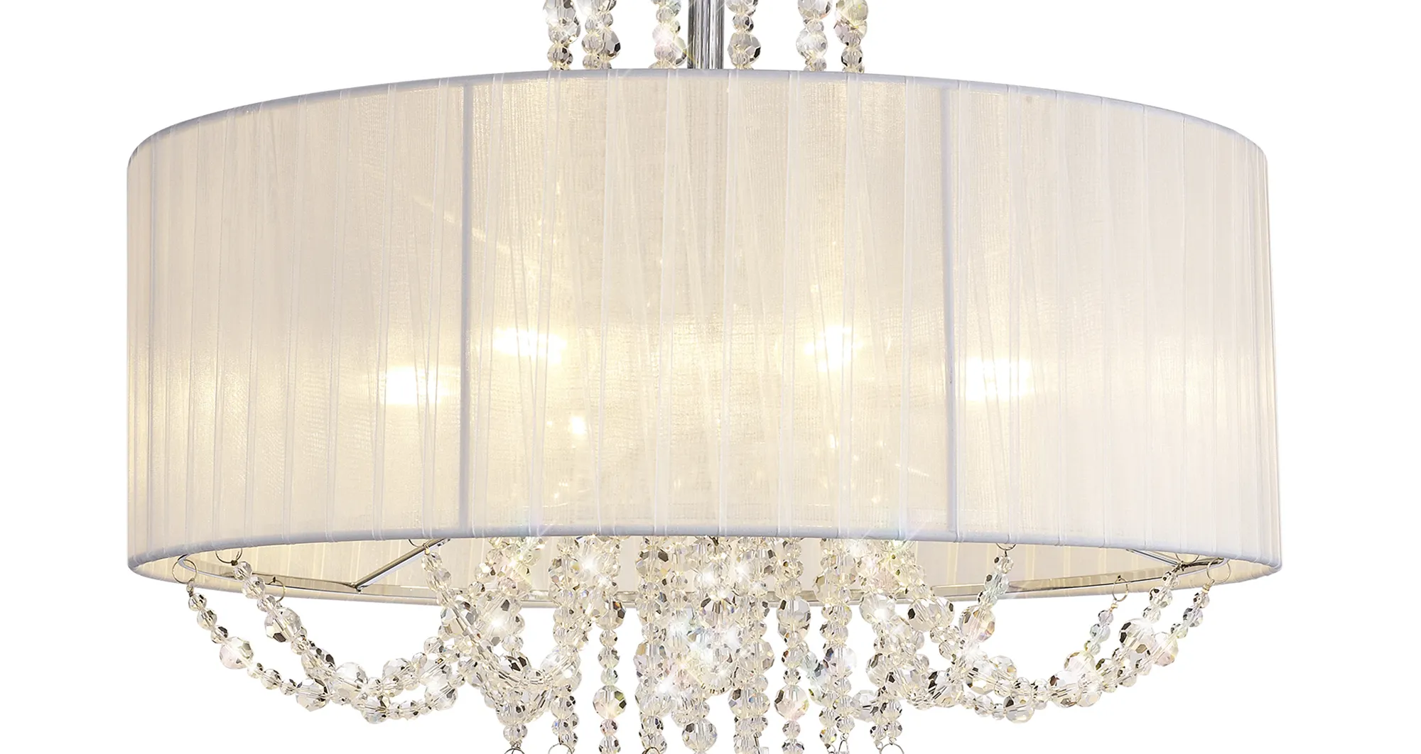 Freida Semi Flush Ceiling 6 Light IL31747  Diyas Freida Polished Chrome-White